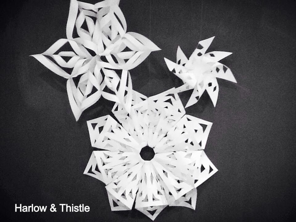 DIY 3D Snowflakes - Harlow & Thistle